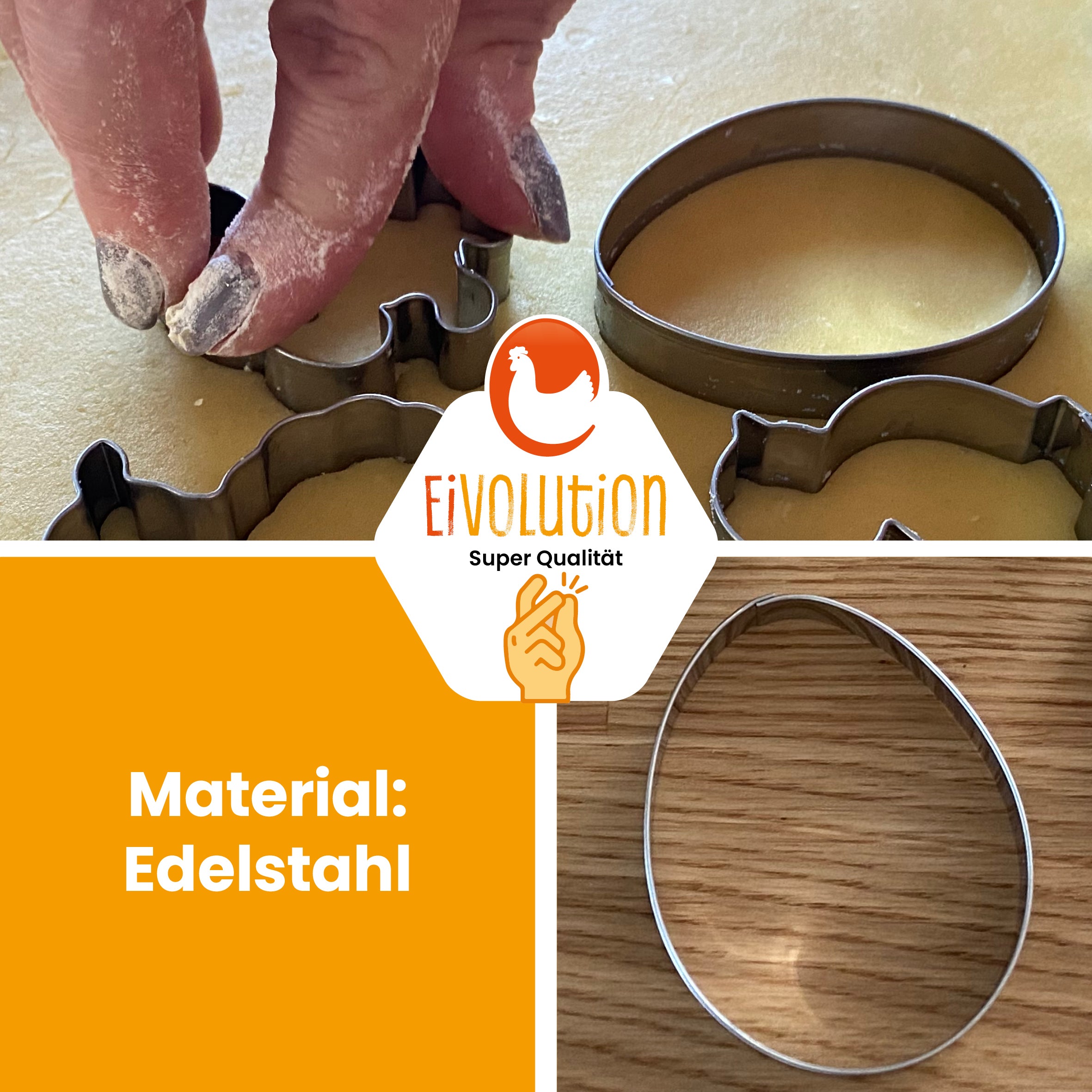 Keksausstecher Ei "Material: Edelstahl"