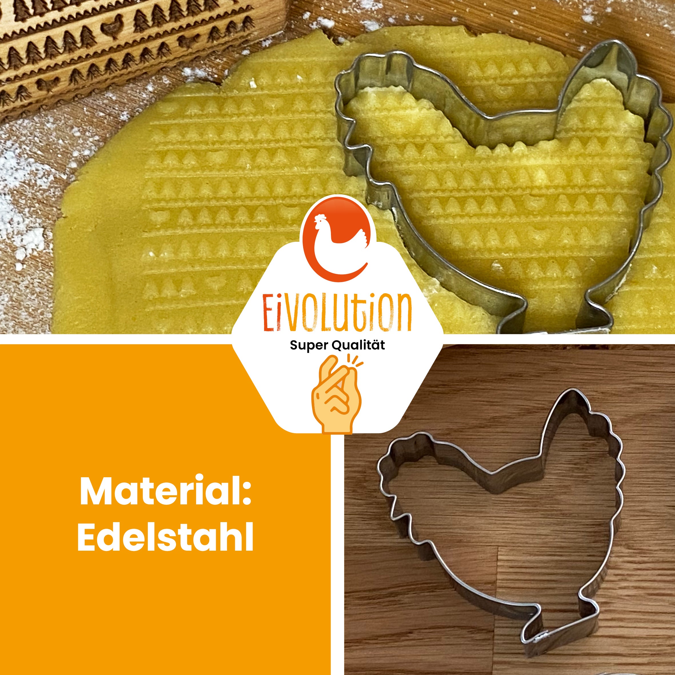 Keksausstecher Huhn "Material: Edelstahl"