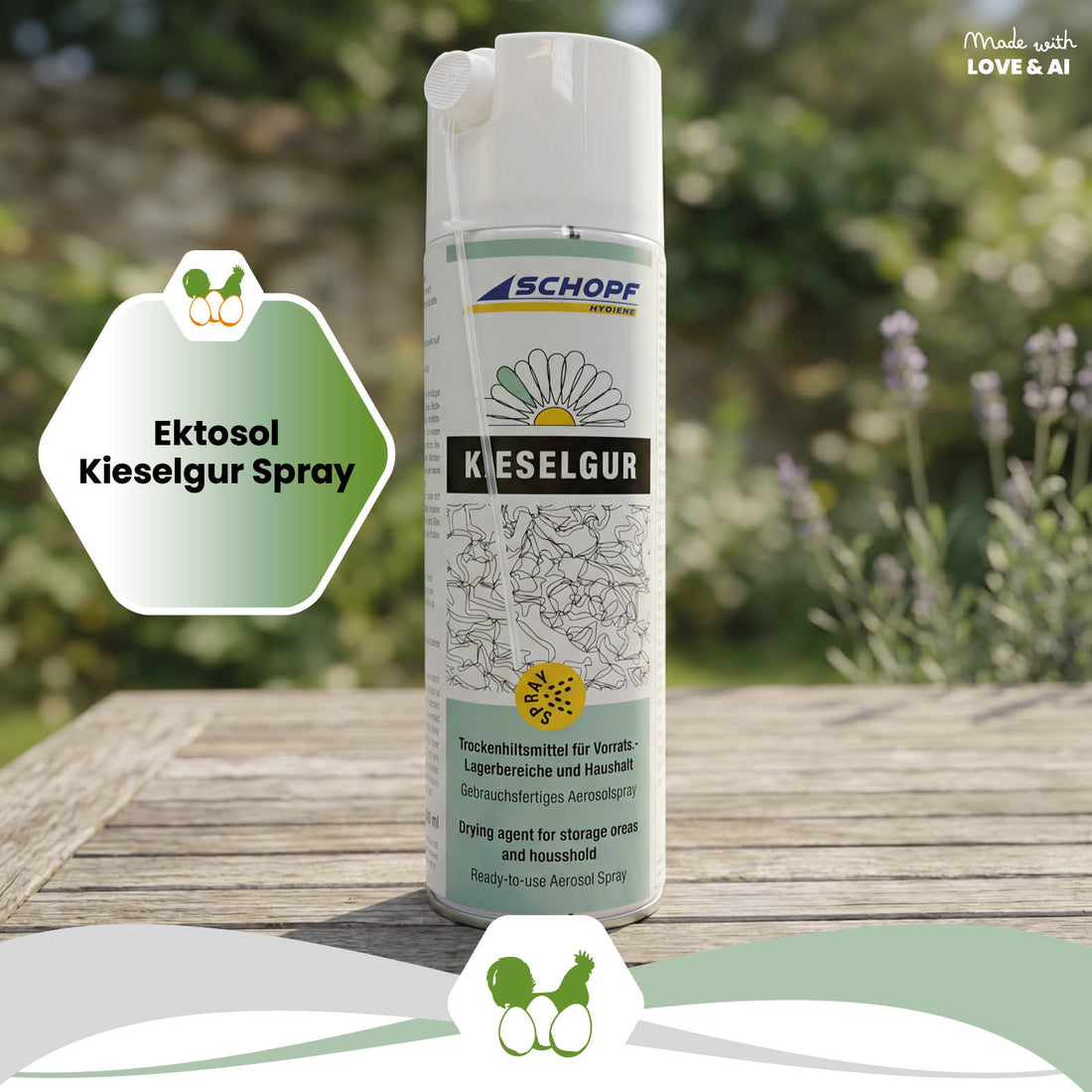 Schopf Kieselgur Spray – Natürliches Trockenhilfsmittel für Stallhygiene