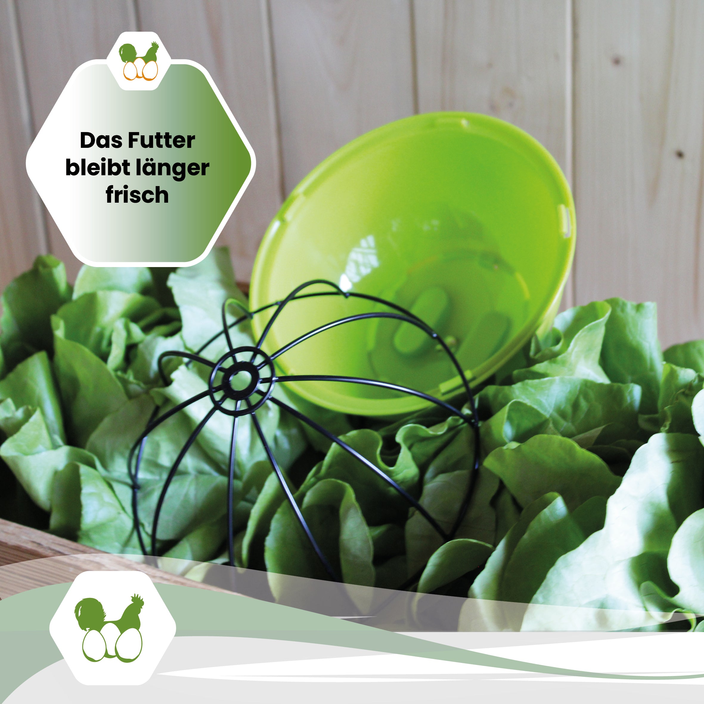 Farbenfroher Futterball / Salatspender "Das Futter bleibt länger frisch" 