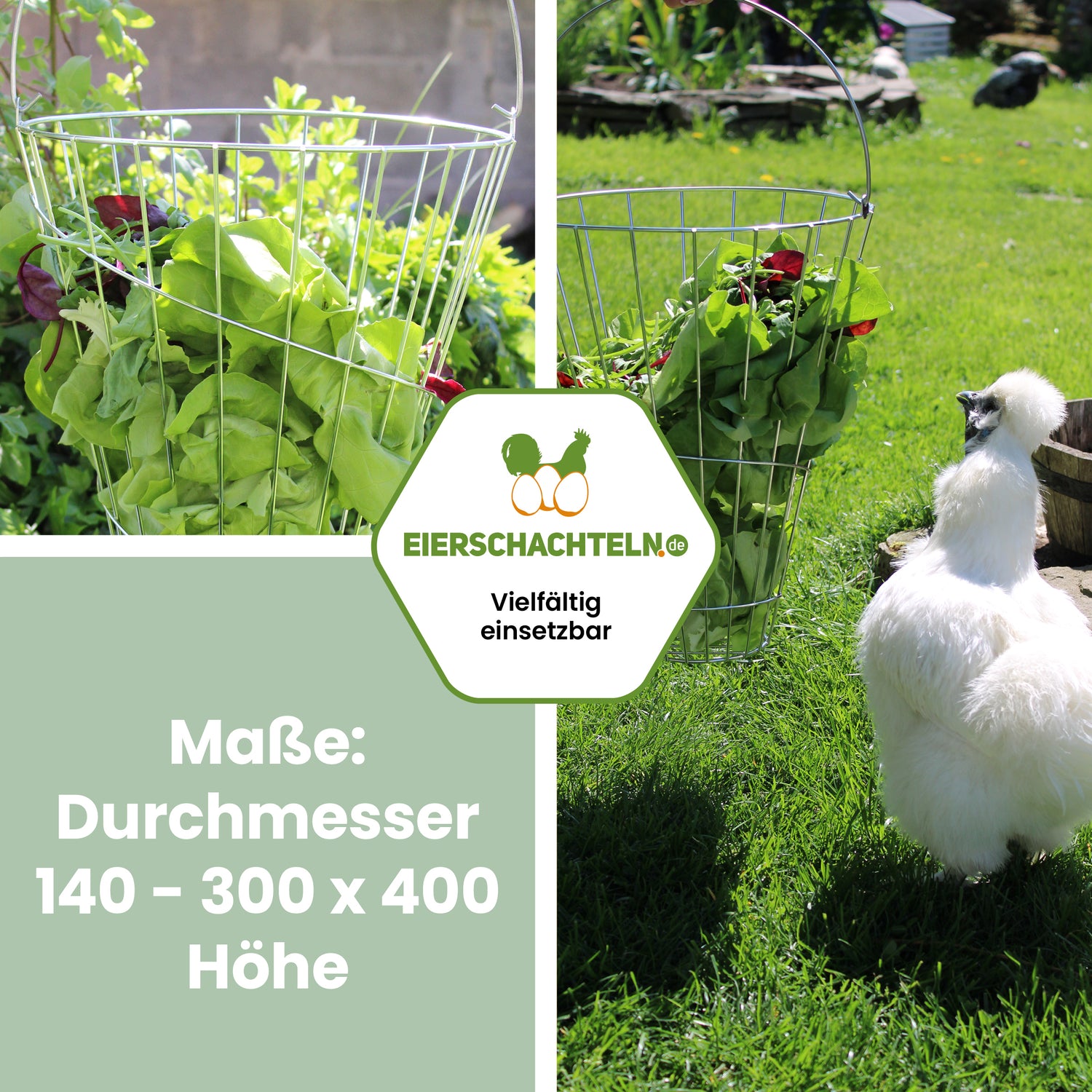 Grünfutterkorb/Futterraufe "Maße: Durchmesser 140 - 300 x 400 Höhe"