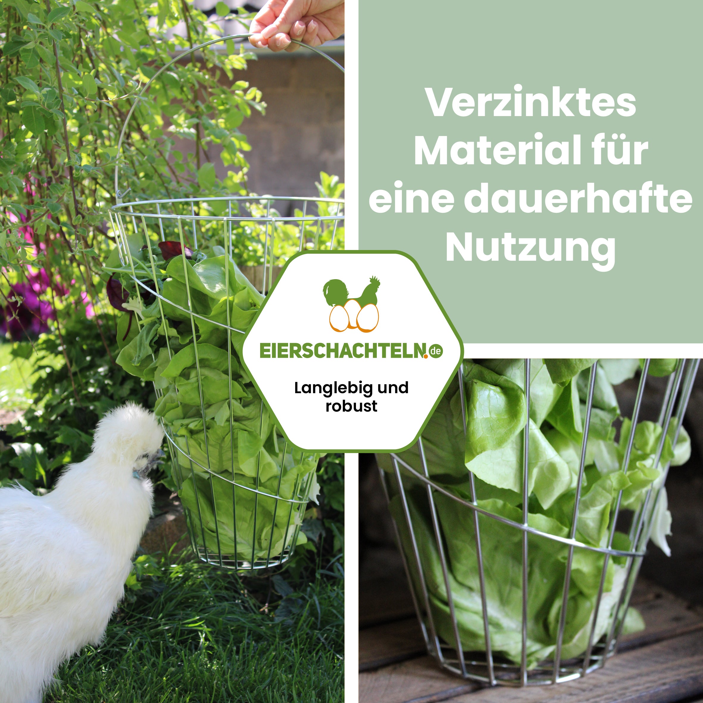Grünfutterkorb/Futterraufe "Verzinktes Material für eine dauerhafte Nutzung"