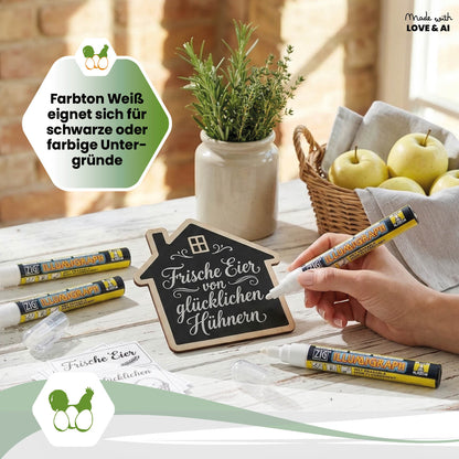 Weißer Kreidemarker 1 mm für Tafelbeschriftung &amp; Kistenschilder