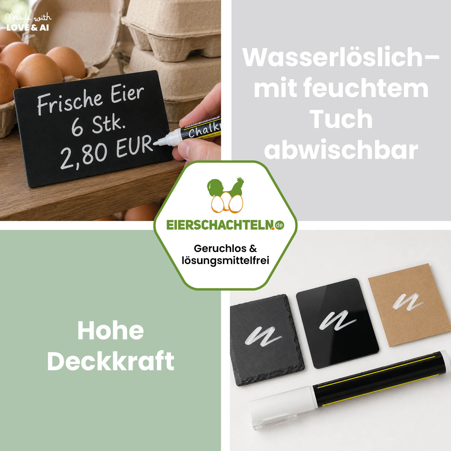 Weißer Kreidemarker 1 mm für Tafelbeschriftung &amp; Kistenschilder