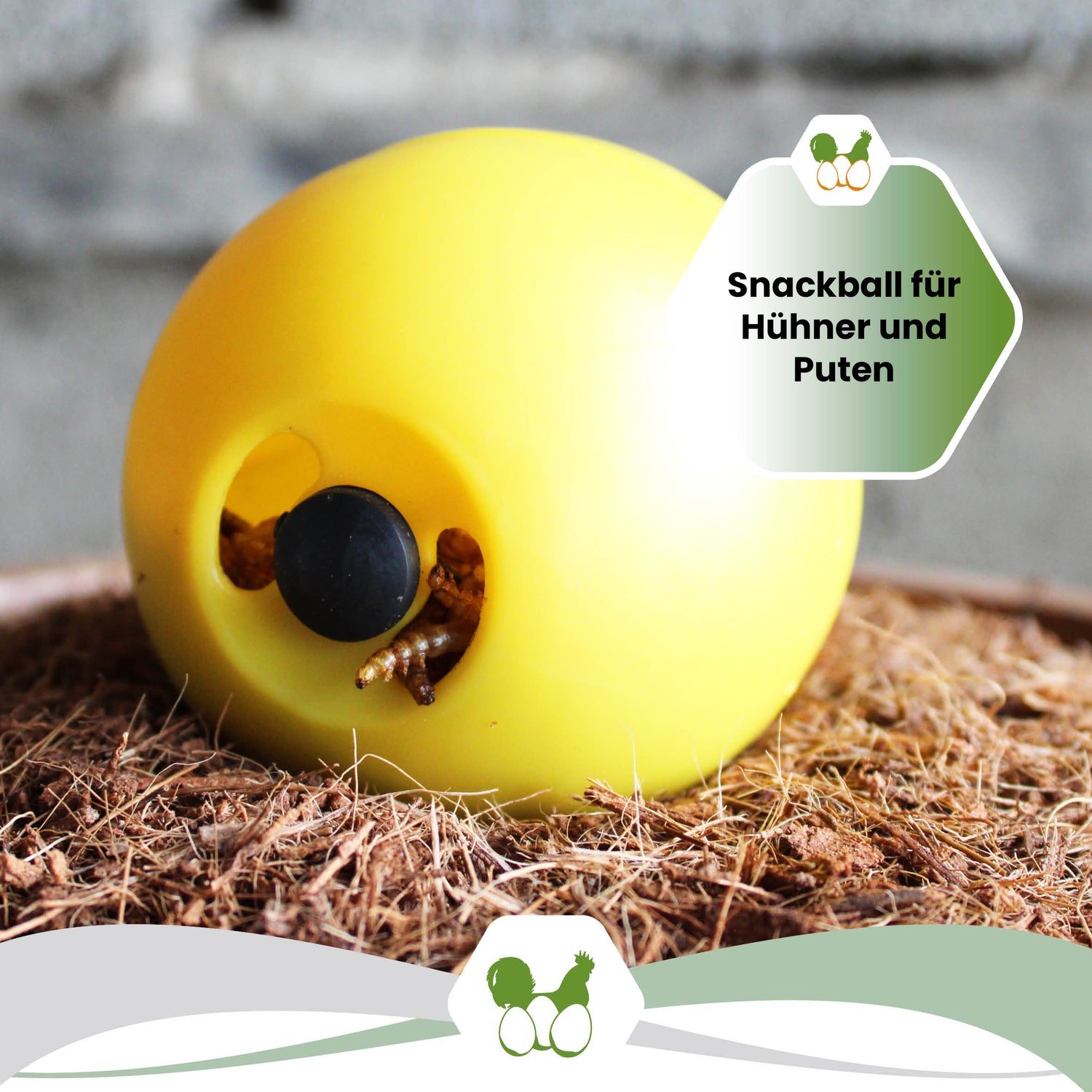 Snackball für Hühner und Puten – Futterball / Beschäftigungsspielzeug