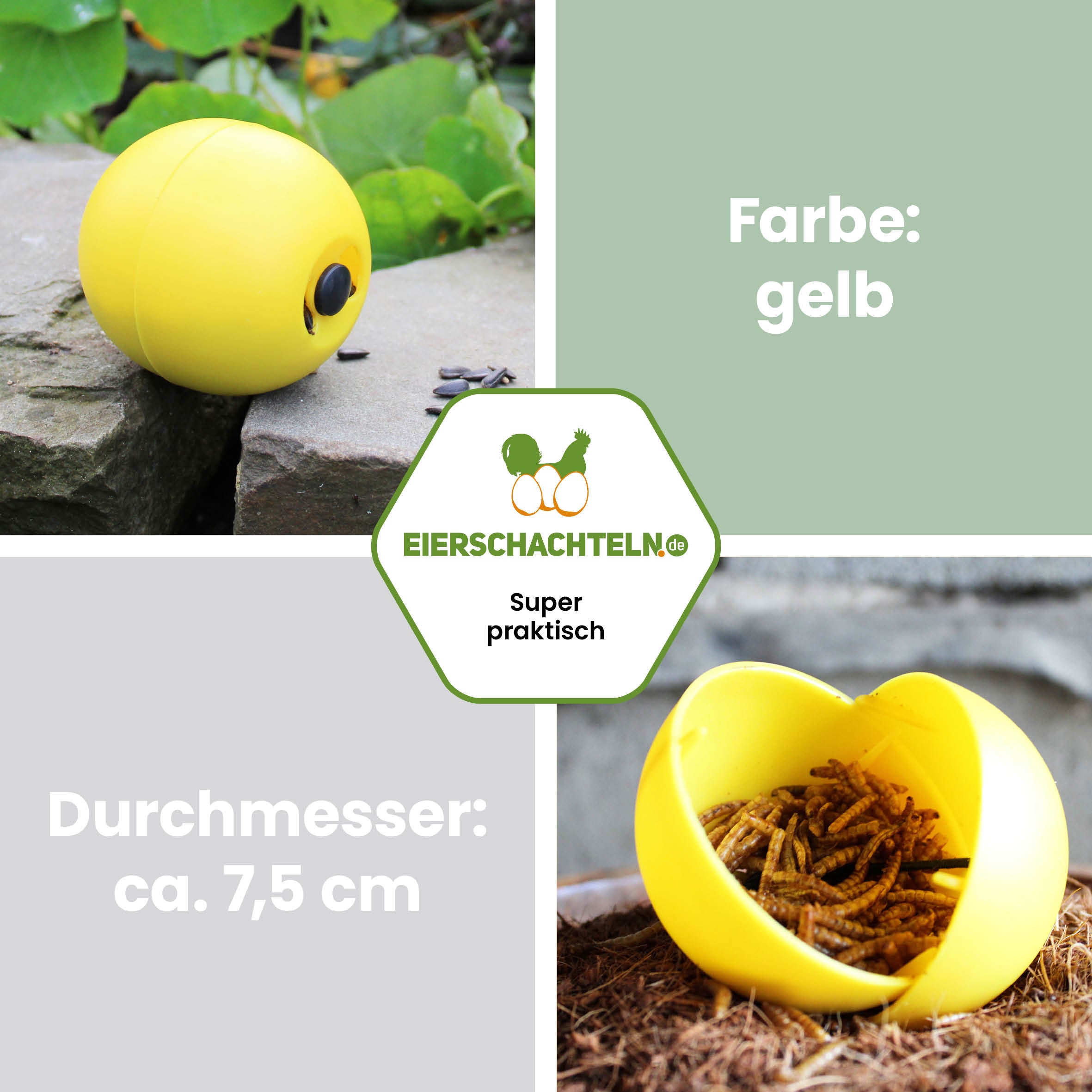 Snackball für Hühner und Puten – Futterball / Beschäftigungsspielzeug