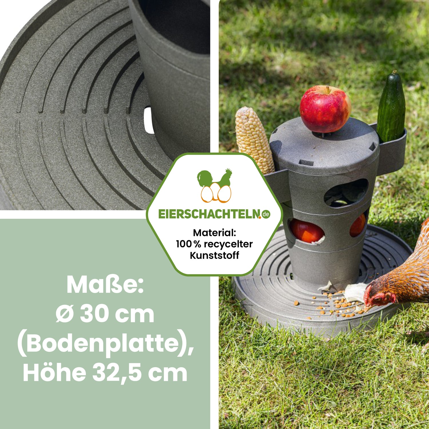 Snackturm Beeztees eco friendly "Maße: Ø 30 cm (Bodenplatte), Höhe 32,5 m"