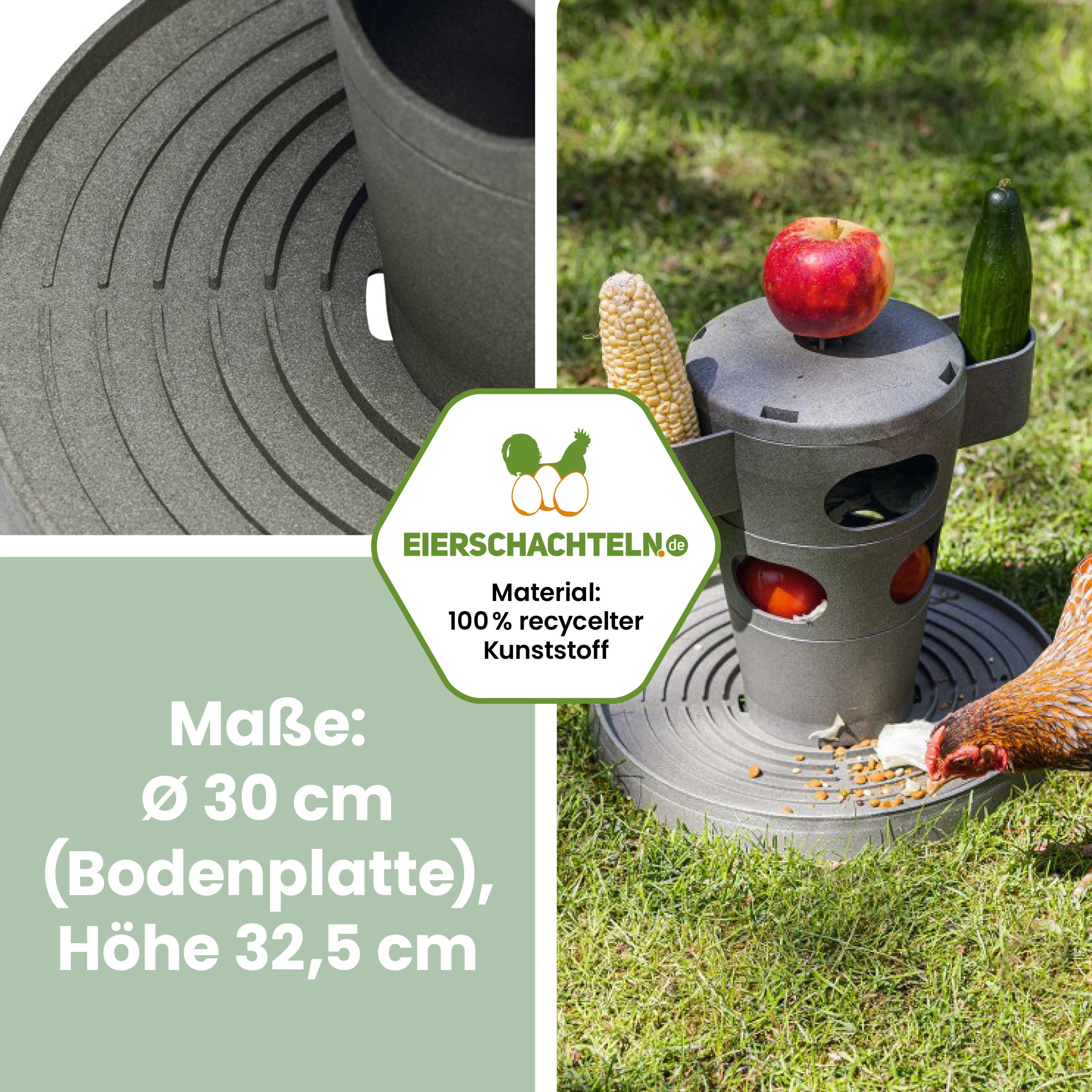 Snackturm Beeztees eco friendly "Maße: Ø 30 cm (Bodenplatte), Höhe 32,5 m"