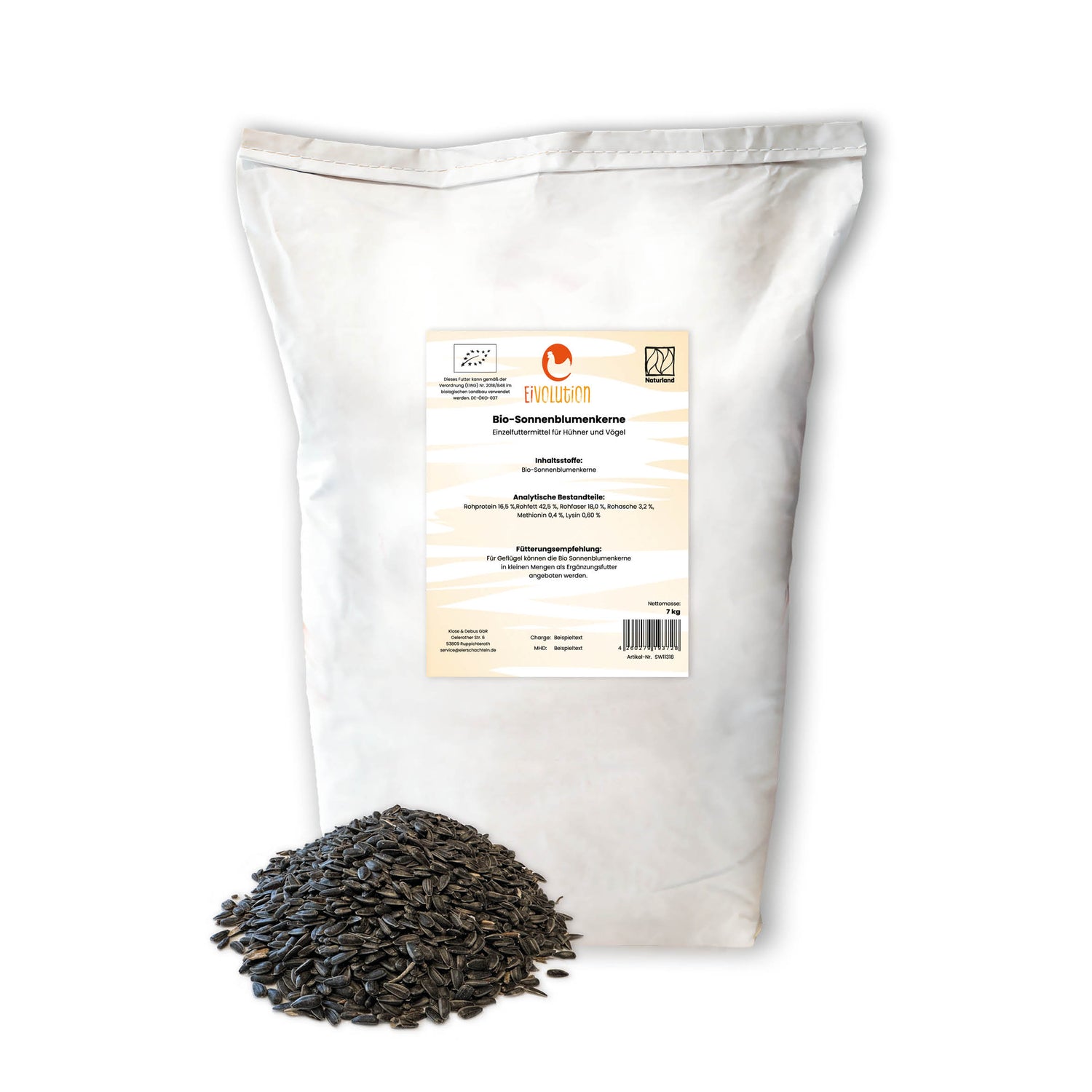 Bio-Sonnenblumenkerne, im 3 kg Sack