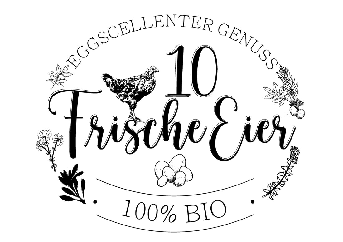 Eierschachtel-Stempel 10 Frische Eier 100 % Bio