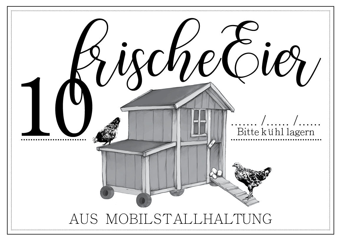 Eierschachtel-Stempel 10 Mobilstallhaltung
