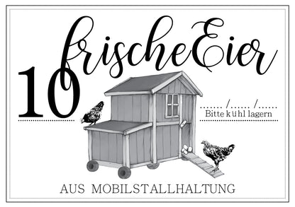 Eierschachtel-Stempel 10 Mobilstallhaltung
