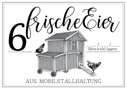 Eierschachtel-Stempel 6 Mobilstallhaltung
