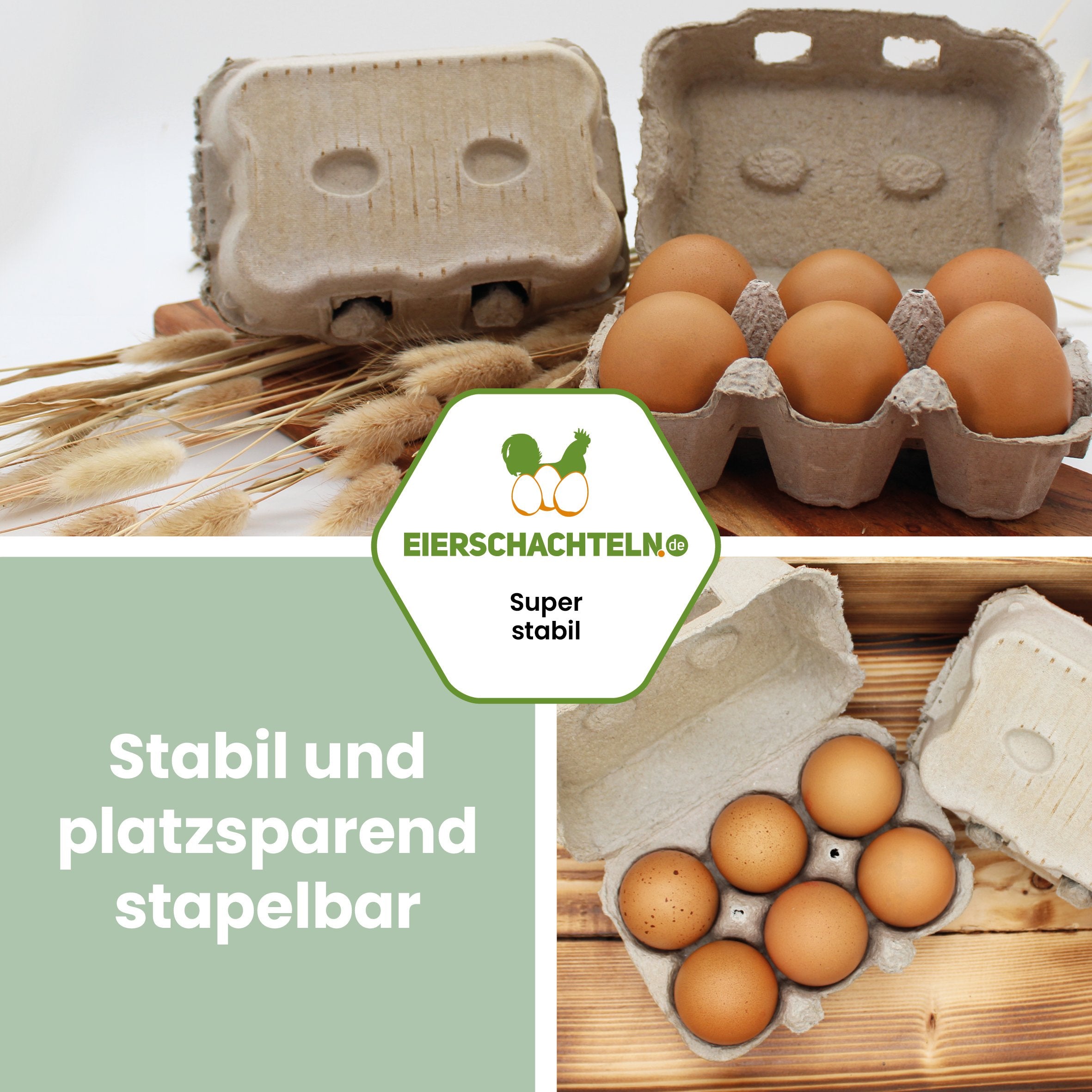 6er Eierschachtel TopCom neutral "Stabil und platzsparend stapelbar" 