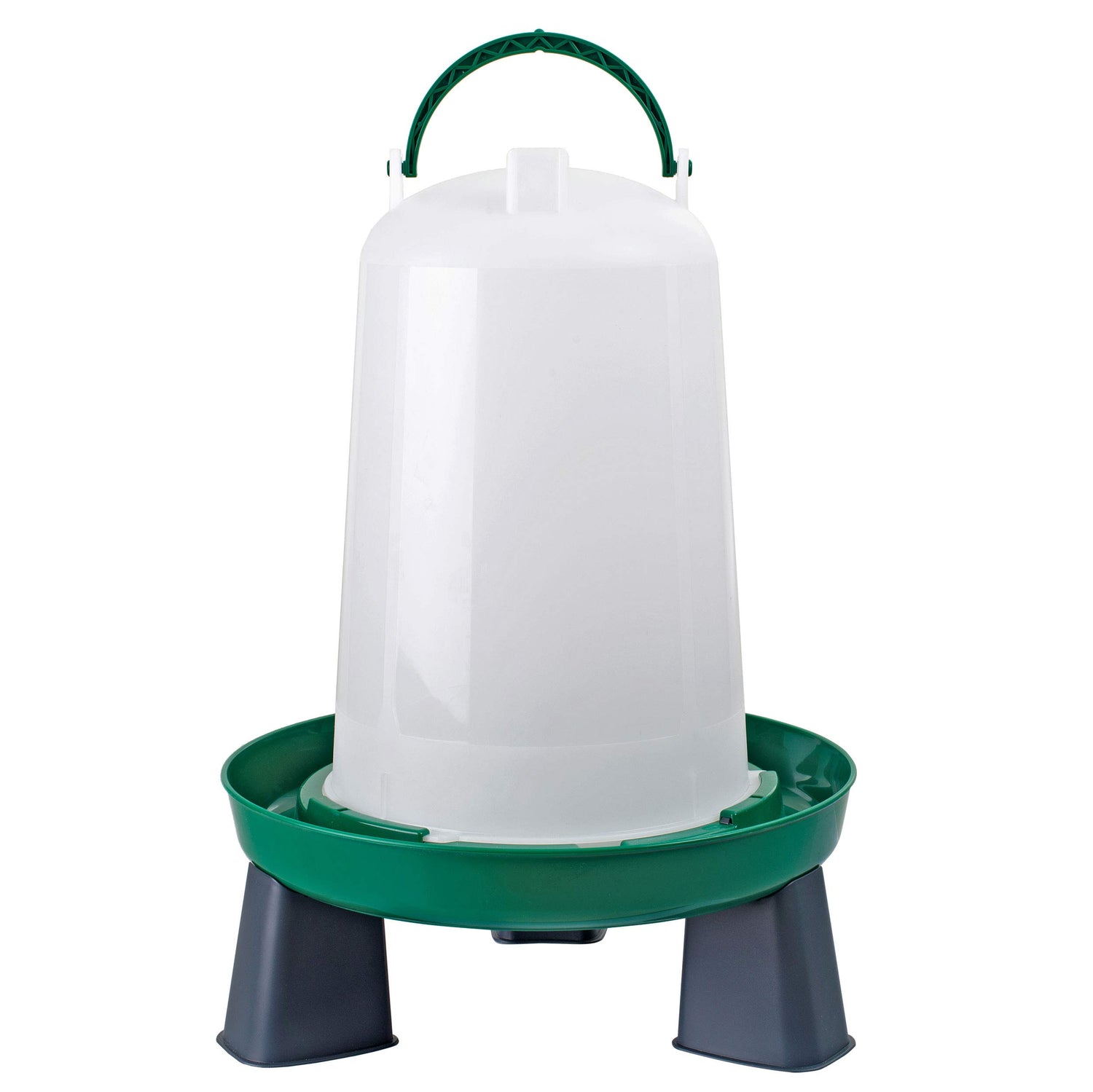 Geflügeltränke mit Füßen 6 Liter grün