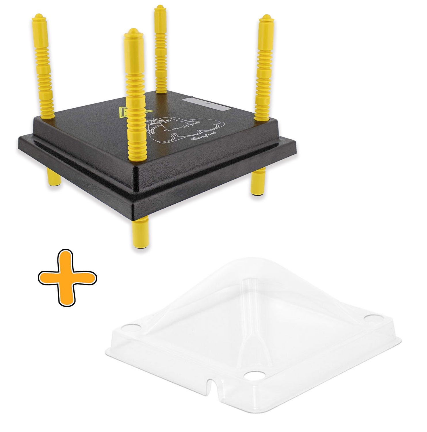 Kükenwärmeplatte 25 x 25 cm mit Schutzhaube