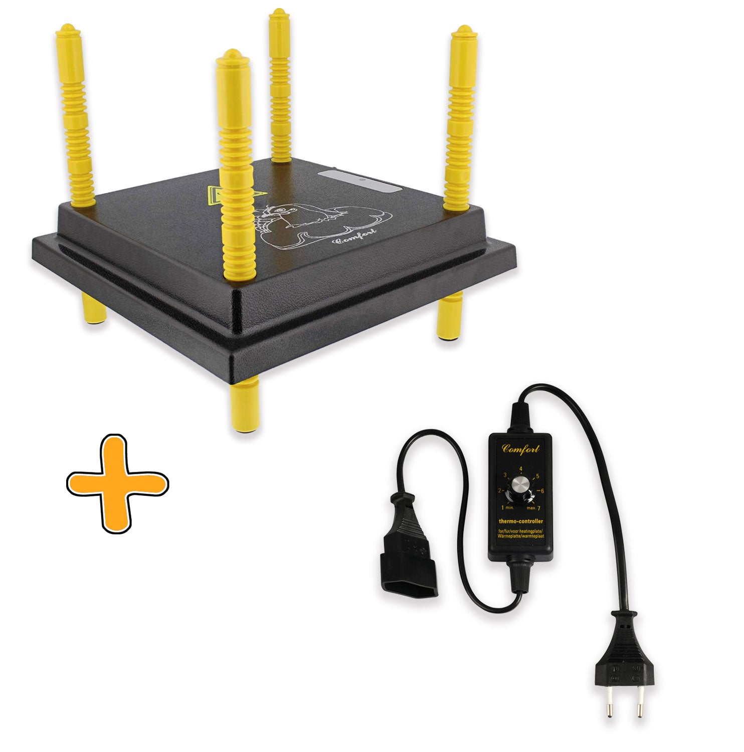 Kükenwärmeplatte 40 x 40 cm mit Dimmer