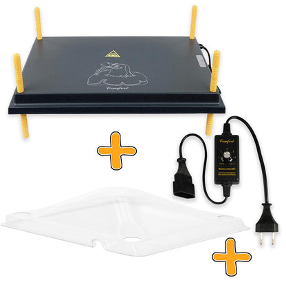 Kükenwärmeplatte 60 x 40 cm mit Schutzhaube und Dimmer