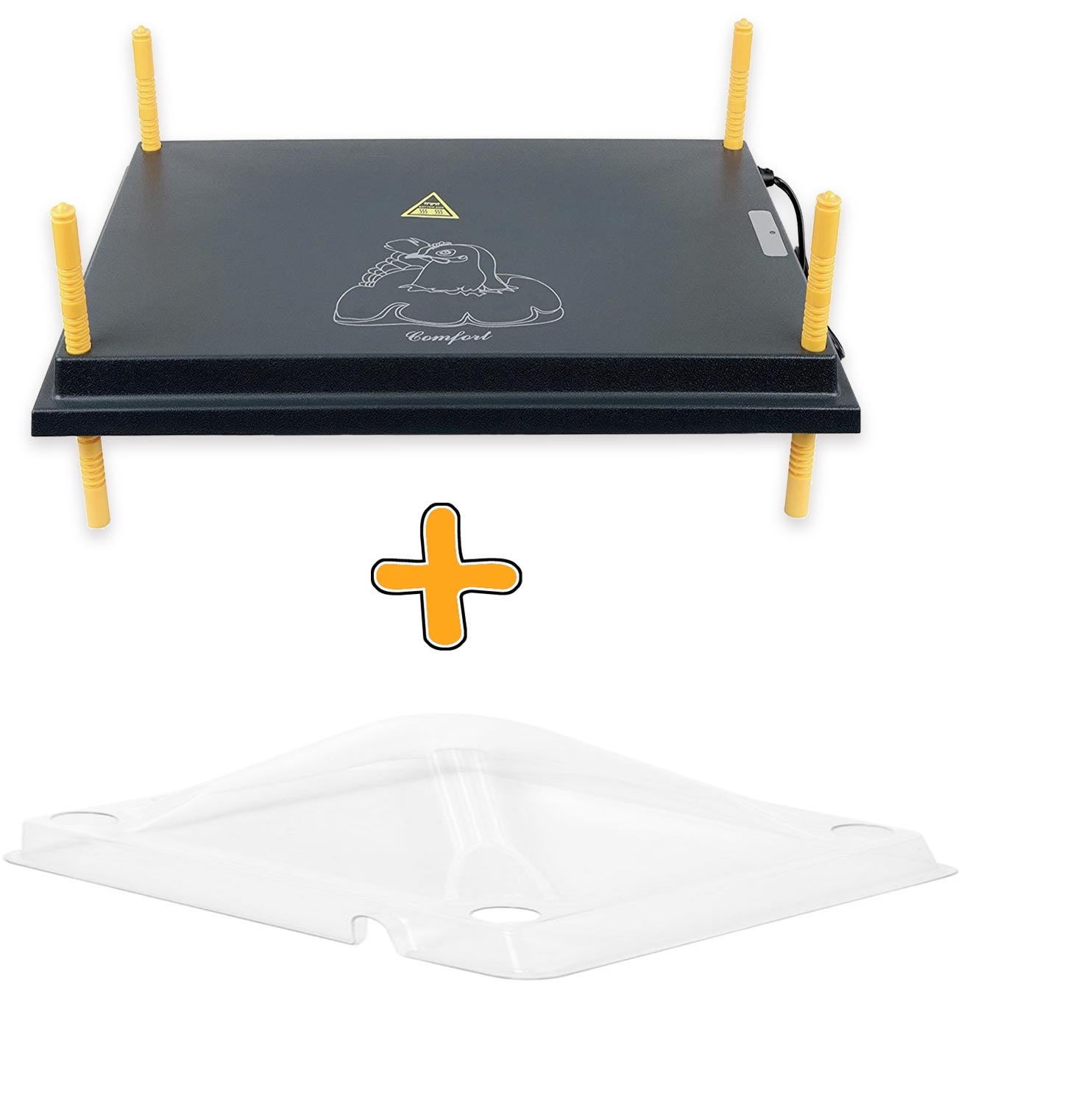 Kükenwärmeplatte 60 x 40 cm mit Schutzhaube