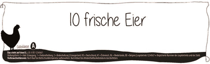 500 Stück Thermoetiketten für 10er Eierschachteln mit individuellem Eindruck – 4 Designvarianten