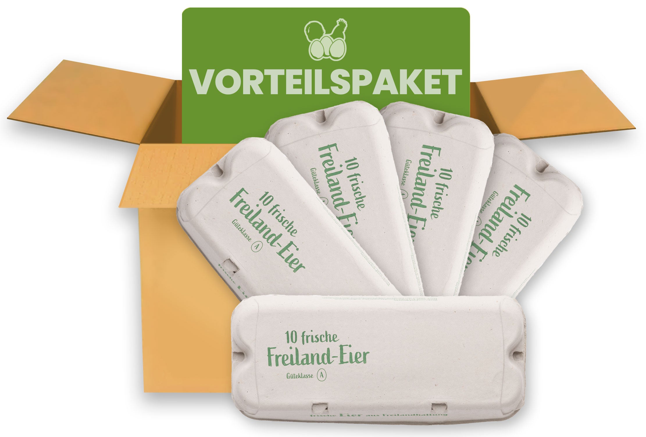 Vorteilspaket 10er ComPac mit Innendruck + Freilandhaltungs- Aufdruck 