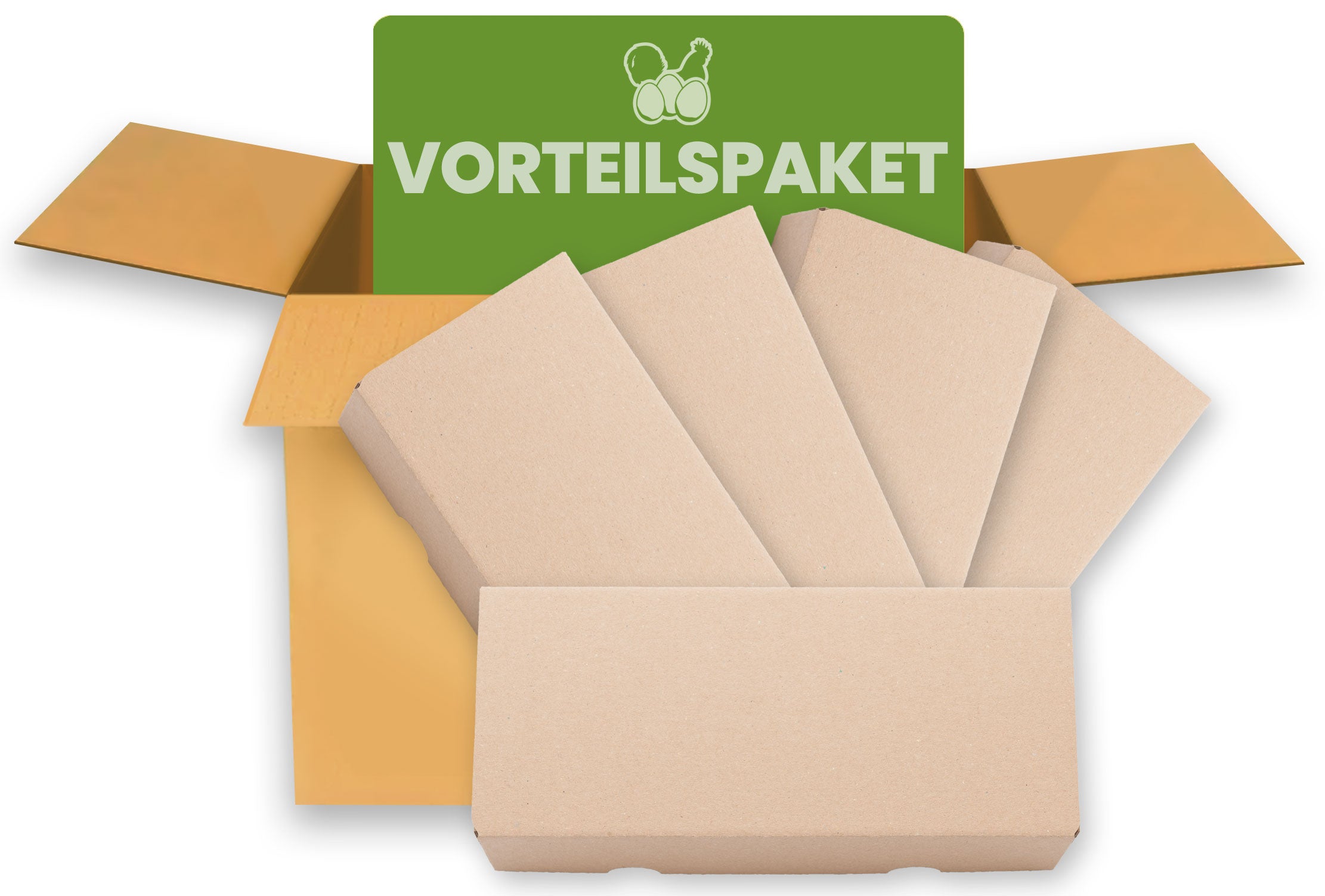 EckPack 10er Eierschachtel, neutral, Vorteilspaket
