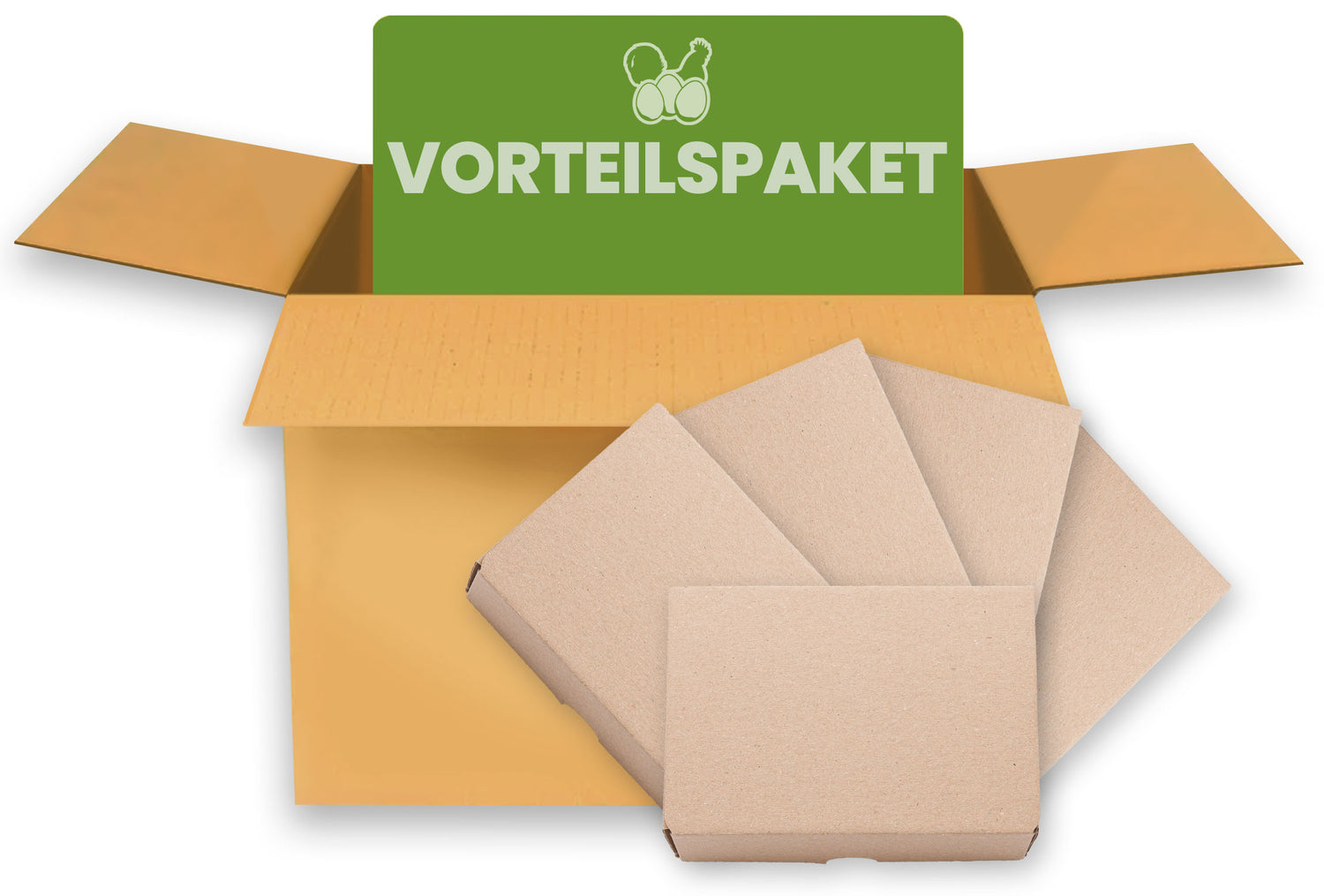 EckPack 6er Eierschachtel, neutral, Vorteilspaket