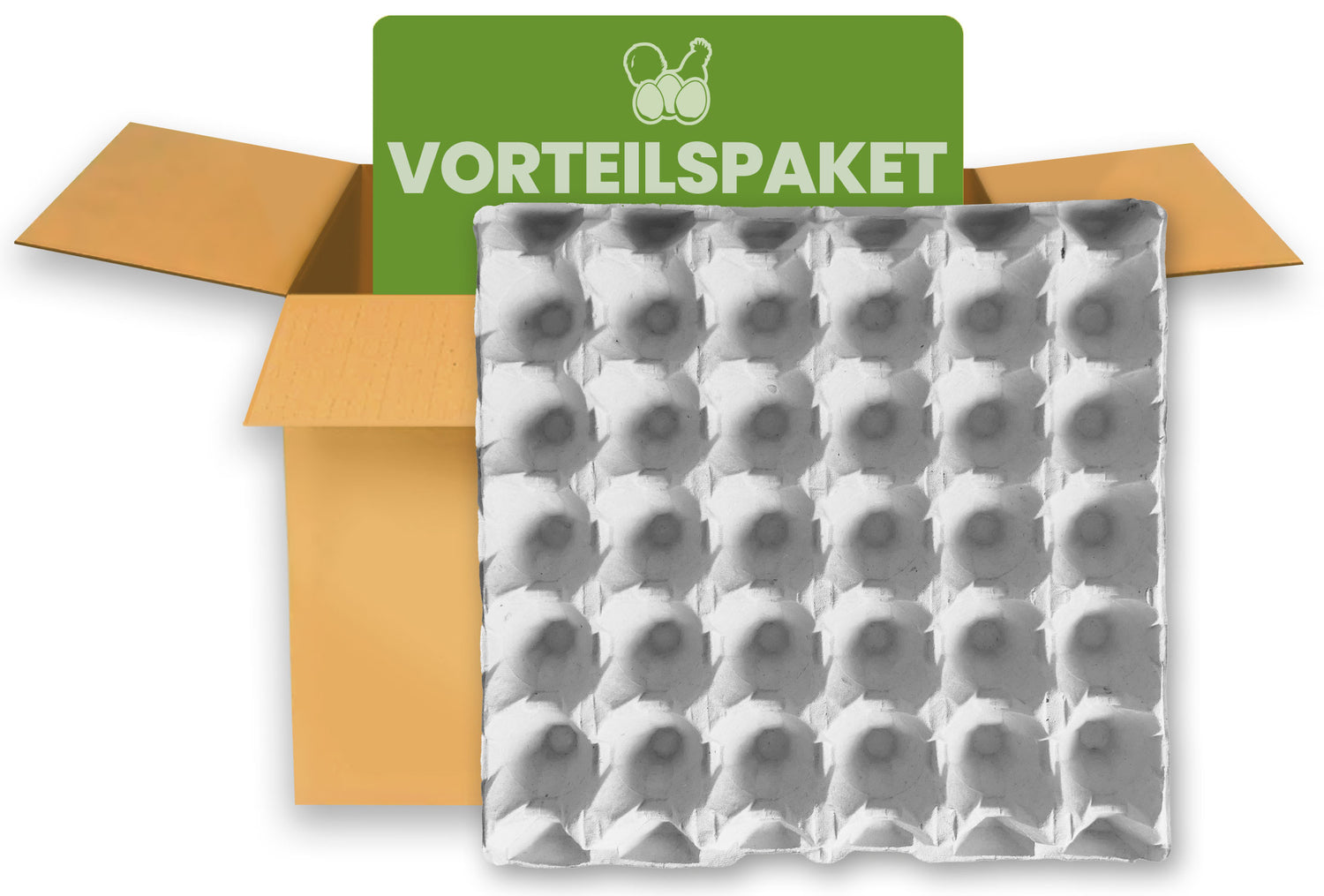 280 Stück 30er Eierpappen, Höckerlagen Vorteilspaket S bis XL
