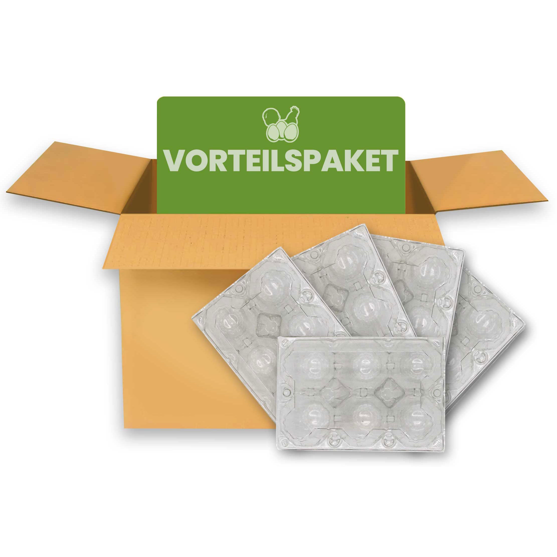 6er PET-Eierschachteln, transparent Vorteilspaket
