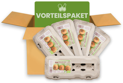 10er Eierschachteln TopView für BIO-Eier im Vorteilspaket

