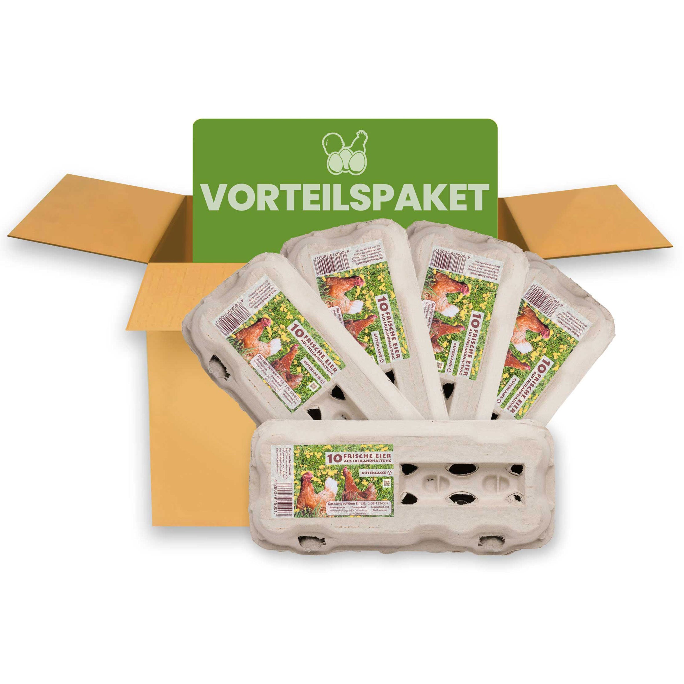 10er Eierschachteln TopView Freiland im Vorteilspaket
