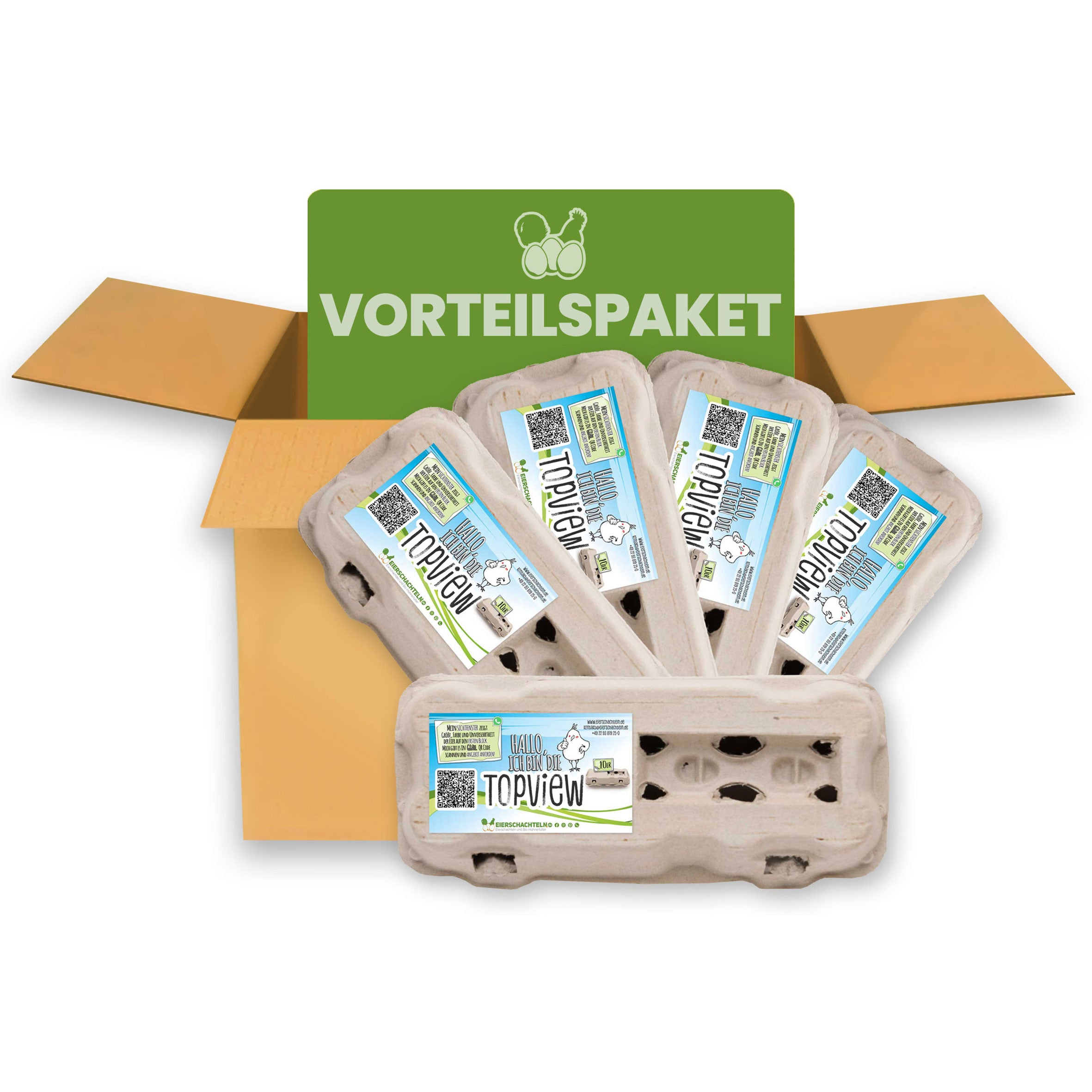 10er Eierschachteln TopView, Vorteilspaket