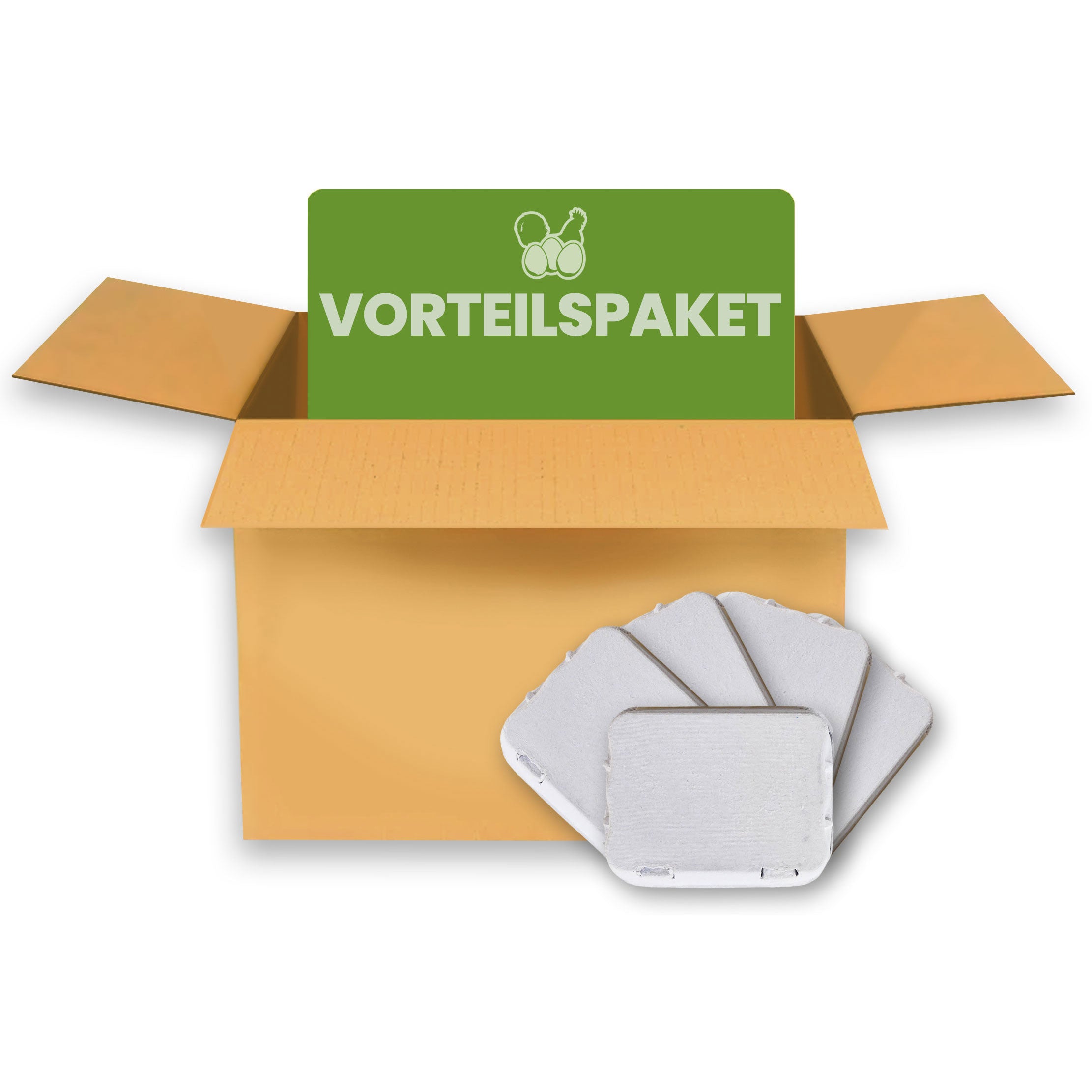 Wachteleierschachteln aus Pappe für 12 Eier, im Vorteilspaket