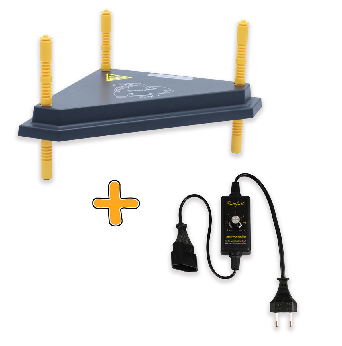 Kükenwärmeplatte Dreieck 30cm mit Dimmer 