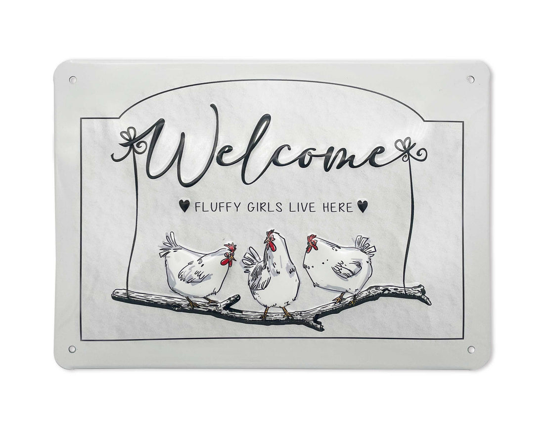Dekoschild designed by Hühnergeschichten "Welcome"