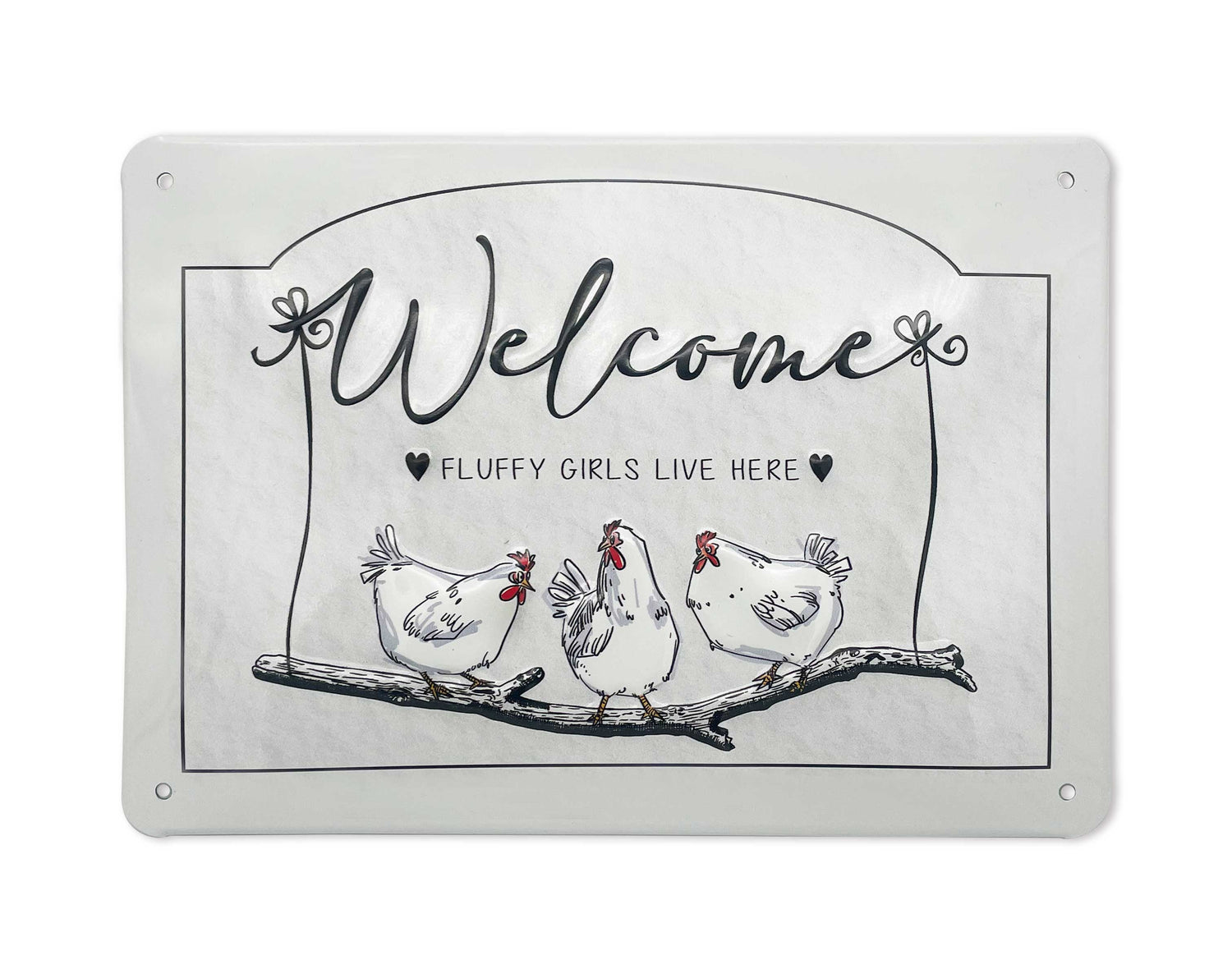 Dekoschild designed by Hühnergeschichten "Welcome"