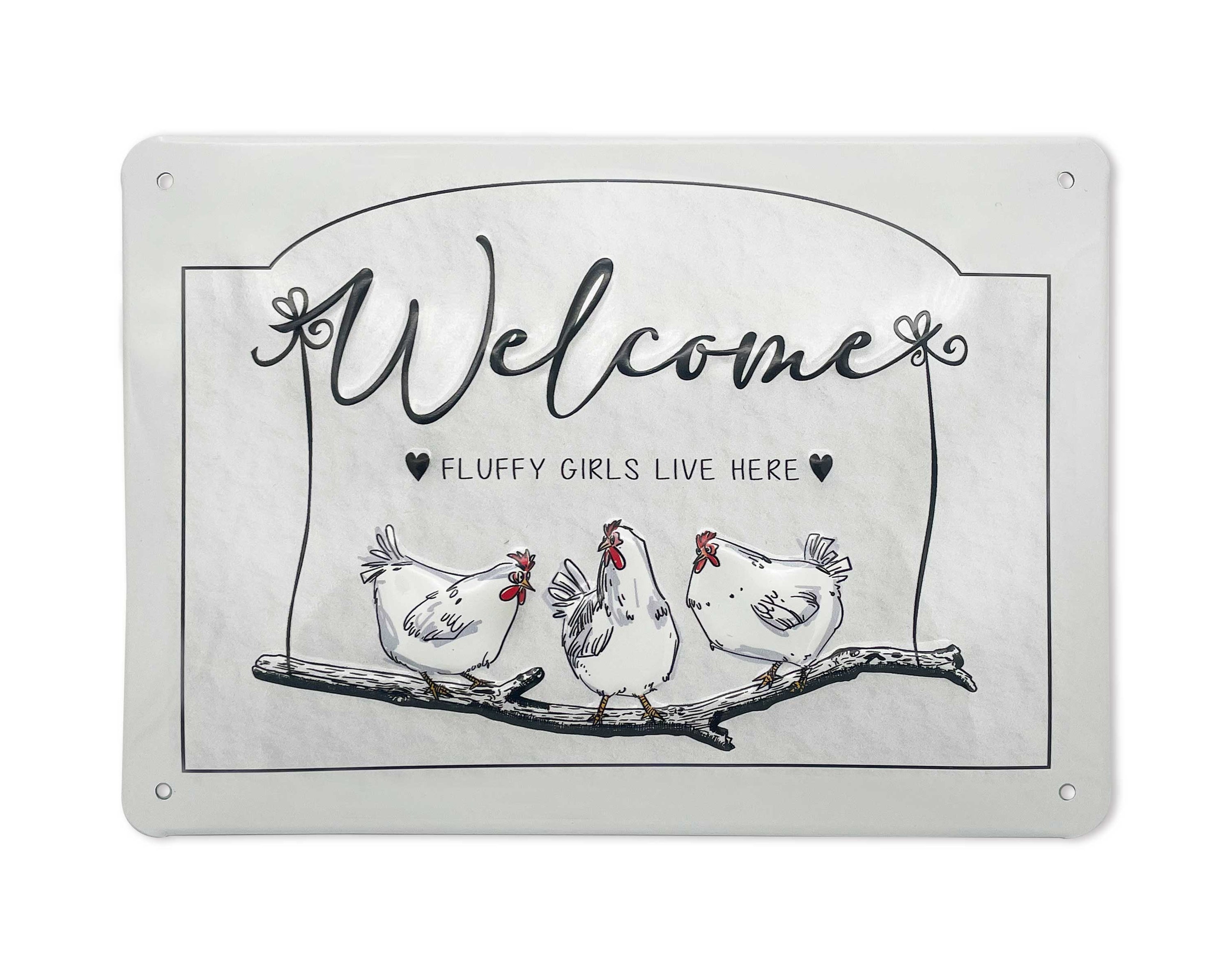 Dekoschild designed by Hühnergeschichten "Welcome"