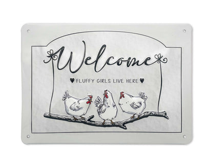 Dekoschild designed by Hühnergeschichten "Welcome"