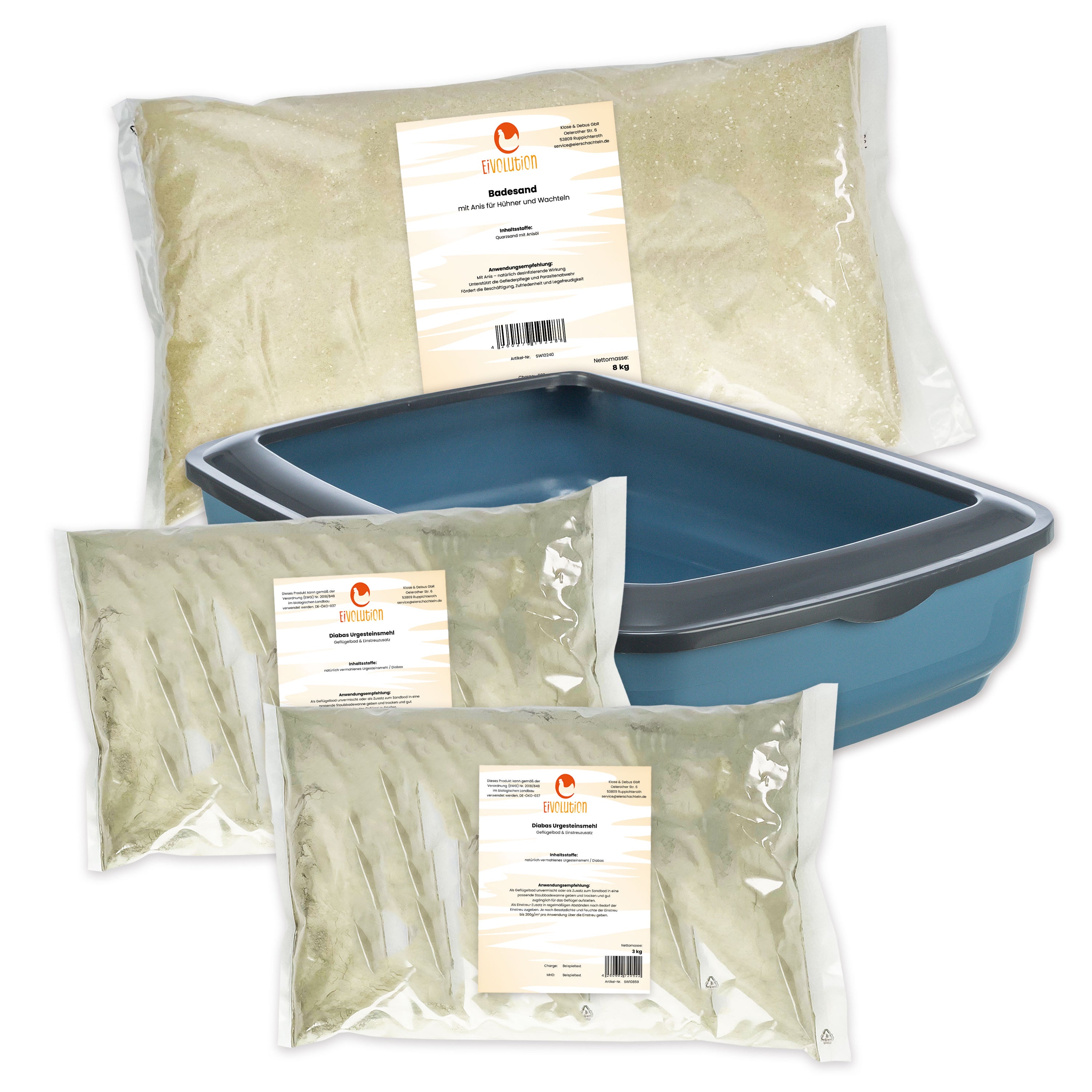 Wellness-Set, blaue Wanne
