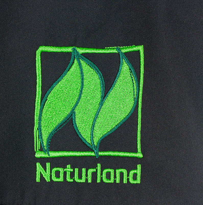 Damen Softshell-Jacke, mit Naturland-Logo, Nahaufnahme Logo