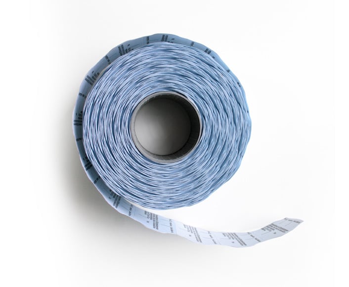 Etiketten 32 x 19 mm für Eier-Auszeichnung mit Trennstrichen, Etikettenrolle