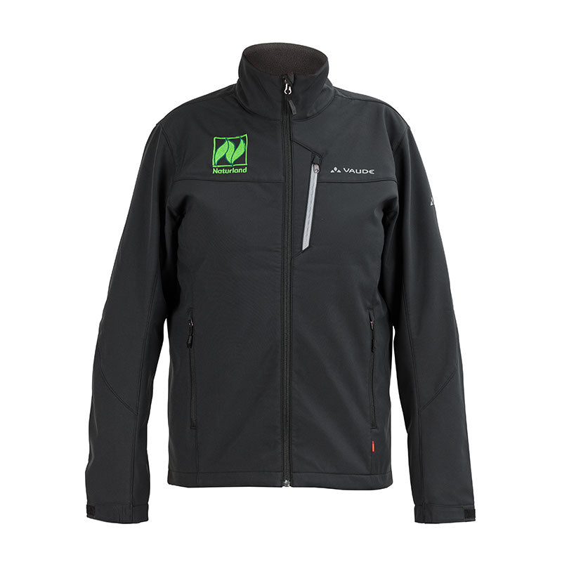 Herren-Softshell-Jacke – 100 % winddicht, mit Naturland-Logo