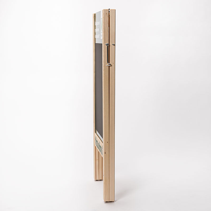 Kundenstopper Naturland, zusammengeklappt