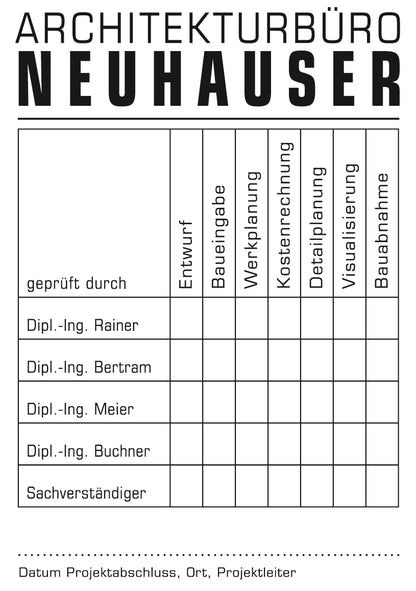 Bürostempel Modell 14 (98 x 69 mm), Stempelbeispiel