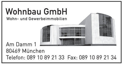 Bürostempel Modell 6 (63 x 33 mm), Beispiel schwarz