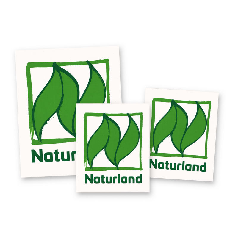 Naturland Etikett – Aufkleber mit farbigem Naturland Logo, einzeln
