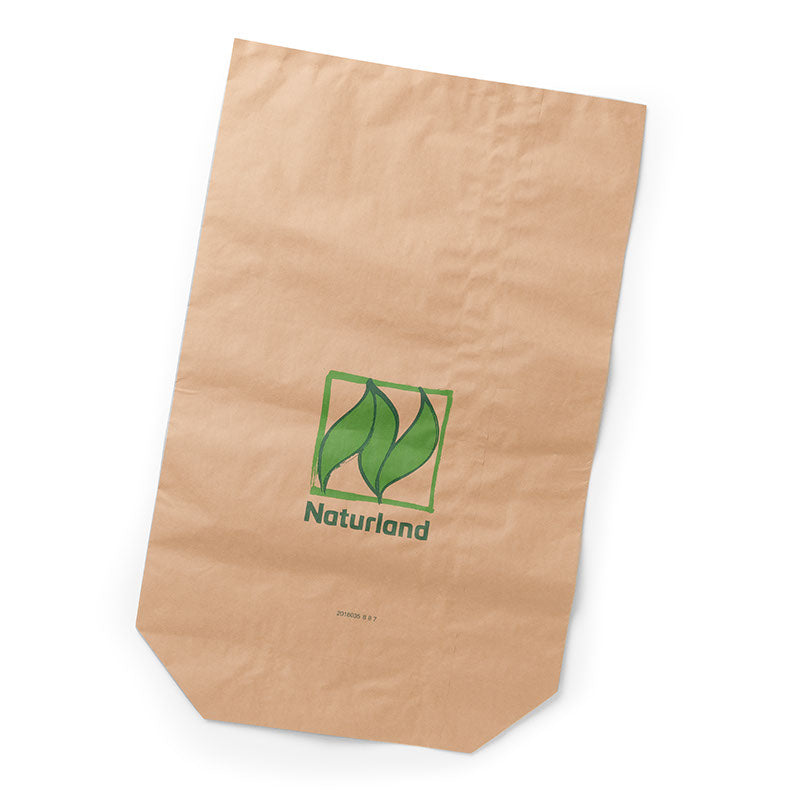 Papier-Getreidesäcke mit Naturland Logo für 25 kg / 50 kg, Vorderseite 
 