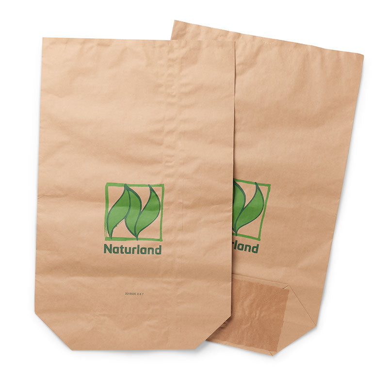 Papier-Getreidesäcke mit Naturland Logo für 25 kg / 50 kg
