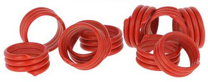 Bunte Spiralringe / Fußringe zur Kennzeichnung von Legehennen 100 Stück, rot