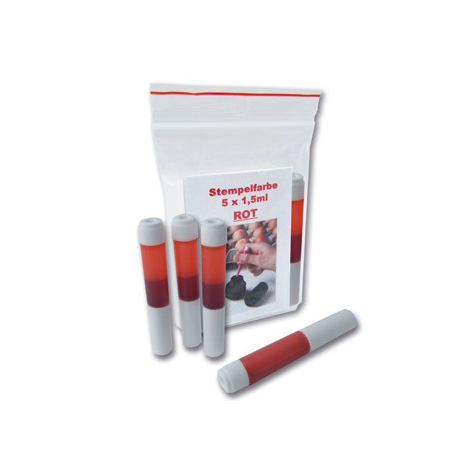 Stempelfarbe Eggid Eierstempel rot